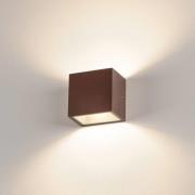 SLV Sitra Cube LED-ulkoseinävalaisin, ruosteinen