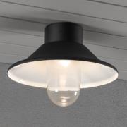 Vega LED-kattovalaisin, ulkokäyttöön, musta, Ø 30 cm