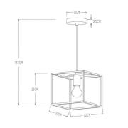 Ruben-riippuvalaisin, musta, metalli, 1-valo, 1-valaisin