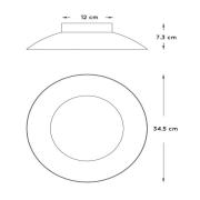 LED-kattovalaisin Foskal messinki, Ø 34,5 cm