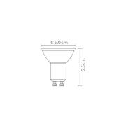 LED-heijastinlamppu GU10 5W dim to warm, musta
