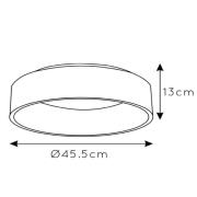 Talowe LED-kattovalaisin, valkoinen, Ø 45 cm
