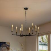 Kattokruunu Ampli, musta/kultainen, 8-lamppuinen