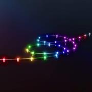 Twinkly Dots -LED-valoketju RGB, musta, IP20, 3 m