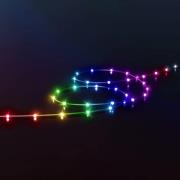 Twinkly Dots LED-ketju RGB, musta, IP44, 10m