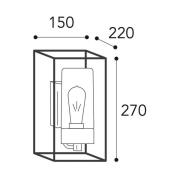 Ulkoseinävalaisin Cubic³ 3364 messinki antiikki/kirkas