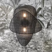 MARKET SET seinävalaisin Screen, korkeus 77 cm, musta, rottinki