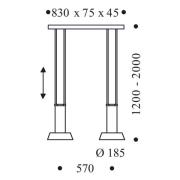 OLIGO Glance LED-riippuvalo 2 lamp. musta