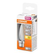 OSRAM LED-kynttilävalaisin B22d 2,5W 2 700K mattainen