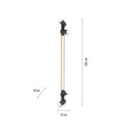 PURE LED-kattovalaisin Lines, 120 cm, antrasiitti, kaukosäädin