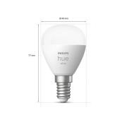 Philips Hue White LED-golfpallolamppu 2 x E14 5,7W