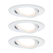 Paulmann 3-osainen spotti Nova Coin pyöreä, kääntyvä, valkoinen