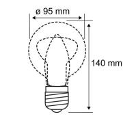 Paulmann-LED-globe-lamppu E27 7W dim to warm