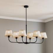 Kattokruunu Chicago, pellavavarjostimet, 6-lamppuinen