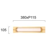 LED-seinävalaisin Frida lasia, valkoinen/kulta