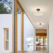 Vibia LED-kattovalaisin Flat, valkoinen, Ø 40 cm, DALI-himmennettävä