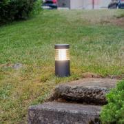 Lucande LED-pollarilamppu Lucius, 27cm, antrasiitti, IP54