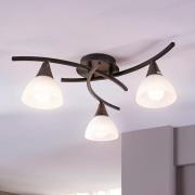 Lindby kattovalaisin Della, musta-kultainen, Ø 58 cm, 3-valo, E14