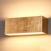 Lindby LED-seinävalaisin Quentin, 23cm leveä, kullanvärinen, metallia