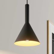 Arcchio Tadej -riippuvalo 1-lamp. 19cm musta-kulta