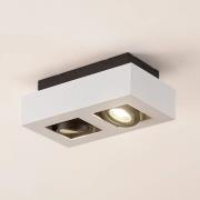 Arcchio valonheitin Vince, 25 cm, 2-valoinen, valkoinen/musta, GU10