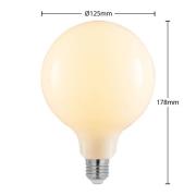 LED-lamppu E27 8W 2700K G125 globe opaali