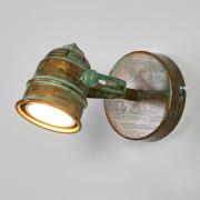 Lindby seinävalaisin Leonor, vihreä, metalli, 1-valo, 9,5 cm