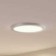 Prios LED-kattovalaisin Aureka, Ø 33 cm, hopea, metallia