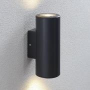 Lindby Nati ulkoseinävalaisin, 22 cm, antrasiitti, IP54, pyöreä