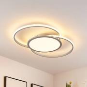 Lucande LED-kattovalaisin Senne, CCT, hopea, metallia