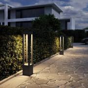 Arcchio LED-pylväsvalaisin Lienna, 90 cm, harmaa, metalli, IP65