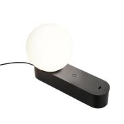 LEDS-C4 LED-pöytävalaisin Perlina, musta, pituus 22,8 cm