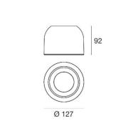 Outlook S LED-downlight, valkoinen, alumiini, lasi, himmennettävä