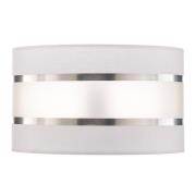 Varjostin Helen E27 Ø25/korkeus 15 cm valkoinen/hopea