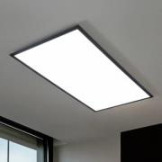 Lindby LED-paneeli Nelios, 120 x 60 cm, CCT, musta, metallia