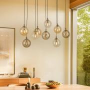 Glassy riippuvalaisin, 9-lamppuinen, musta, grafiitti/keltainen/kirkas...