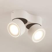 Arcchio Rotari LED-kattovalaisin, valkoinen, 2-valo, 2x8.9W