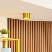 Lindby LED-kohdevalaisin Nivoria, Ø 12 cm, kullanvärinen, metallia