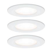 Paulmann 3 spot Nova pyöreä, IP44, himmennettävä, valkoinen