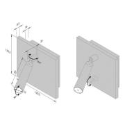 Lukuvalo BL1-LED, uppoasennus/asennus, kytkin, musta