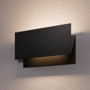 Lucande LED-ulkoseinävalaisin Meja, musta, metalli, IP54