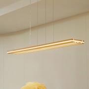 Lucande LED-riippuvalaisin Silja, puu, akryyli, valkoinen, 3000K