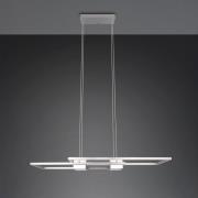 Albany LED-riippuvalaisin, nikkeli, 100 x 28 cm, alumiini, CCT himmenn...