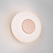 LED-seinävalaisin Celeste, ruskea/valkoinen, Ø 22 cm lasi himmennettäv...