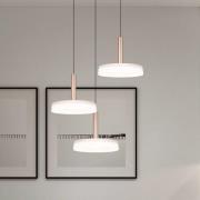 LED-riippuvalaisin Celeste, valkoinen/ruskea, Ø 35 cm 3-valoinen lasin...