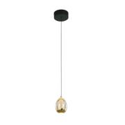 Golden Egg riippuvalaisin, meripihka/kulta, Ø 13 cm, lasi/metalli