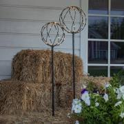 Sphere LED-maapiikkivalaisin, musta, metalli, 2 kpl:n sarja