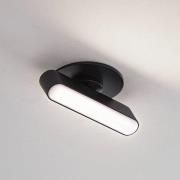 Lindby LED uppoasennusvalo Eldrin, musta, valonauha,13,1cm