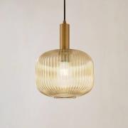 Lindby riippuvalaisin Doroteo, 25 cm, 1-lamppuinen, keltainen, lasi