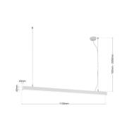 LED-kattovalaisin Bounce, valkoinen, pituus 113 cm, CCT, alumiini